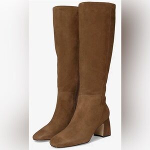 Cole Haan Georgette OTK Tall Suede Boots 9B Spiced Brown
Block Heel Stretch NEW